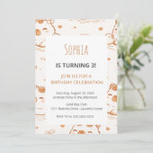 Cute Capybara Kids Birthday Party Invitation 招待状 (スタンド正面)