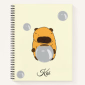 Cute Capybara Notebook – A Gentle Design for Kids ノートブック (正面)