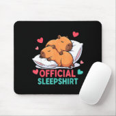 Cute Capybara Official Sleepshirt Cozy Sleep Valen マウスパッド (マウス)