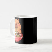 Cute Capybara Ramen Kawaii Kids Boys Girls Cool An コーヒーマグカップ (正面左)