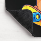 Cute Capybara Skateboarding Chill Animal Lover Art マウスパッド (コーナー)