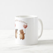 Cute Capybara Valentine Couple Balloon Coffee Mug ツートーンマグカップ (正面右)