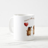Cute Capybara Valentine Couple Balloon Coffee Mug ツートーンマグカップ (正面左)