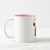 Cute Capybara Valentine Couple Balloon Coffee Mug ツートーンマグカップ (左)