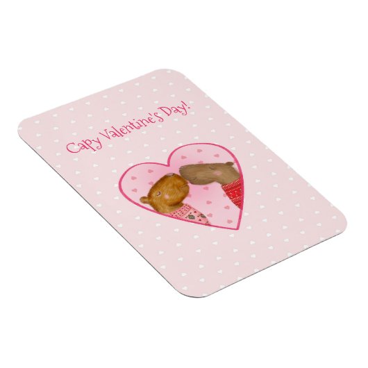 Cute capybara Valentine's Day magnet マグネット (右側)