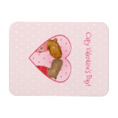 Cute capybara Valentine's Day magnet マグネット (横)