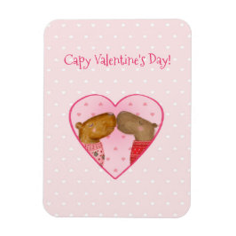 Cute capybara Valentine's Day magnet マグネット