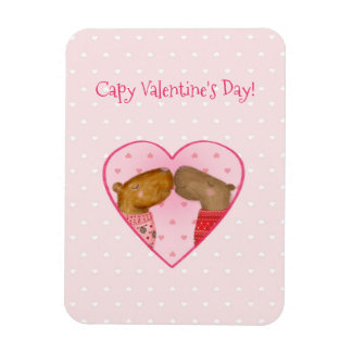 Cute capybara Valentine's Day magnet マグネット