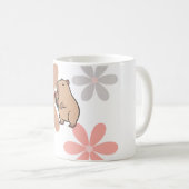  Cute Capybara With Flower  コーヒーマグカップ (正面右)