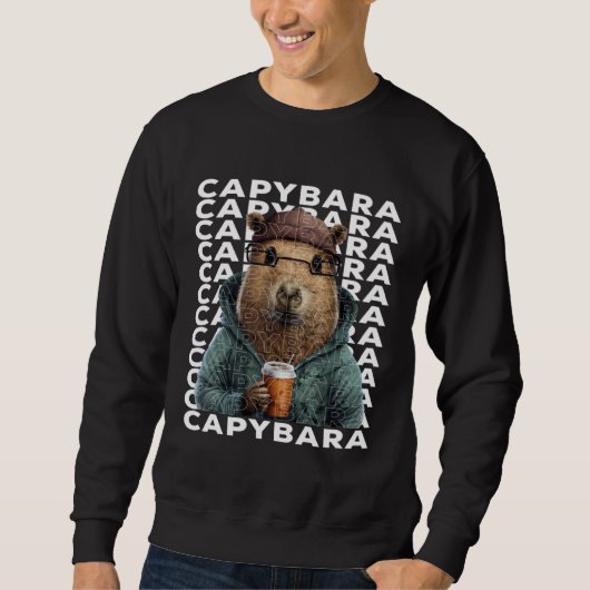 Cute Capybara Women Kids Capybara スウェットシャツ (正面)