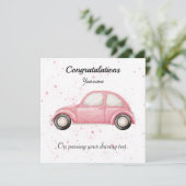 Cute car driving test congratulations cards カード (スタンド正面)