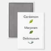 Cute Cardamom Marjoram Delicious Refrigerator マグネット (正面/裏面)