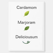 Cute Cardamom Marjoram Delicious Refrigerator マグネット (正面)