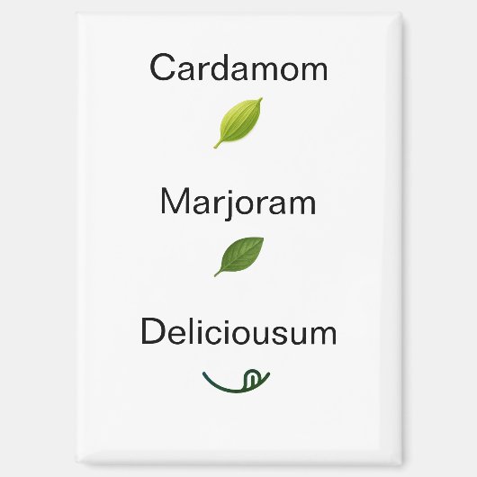 Cute Cardamom Marjoram Delicious Refrigerator マグネット (正面)
