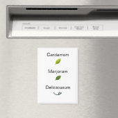 Cute Cardamom Marjoram Delicious Refrigerator マグネット (インサイチュ (食洗機))