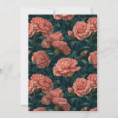 Cute Carnation Sparkle Boho Birthday 招待状 (裏面)