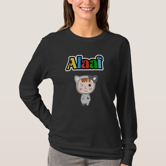 Cute Carnival Animal Kölle Alaaf Party Cat  3 Tシャツ (正面)