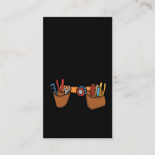 Cute Carpenter Tool Belt Future Craftsman 名刺 (正面)