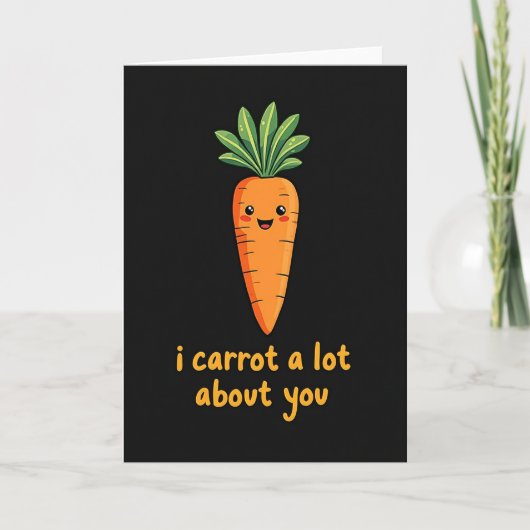 Cute Carrot Love About You Card カード (正面)