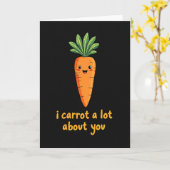 Cute Carrot Love About You Card カード (黄色い花)
