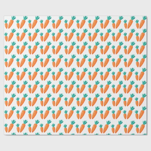Cute Carrot Pattern Wrapping Paper ラッピングペーパー (フラット)