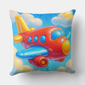 Cute Cartoon Airplane クッション (裏面)