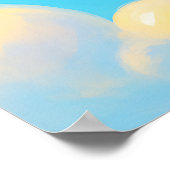 Cute Cartoon Airplane ポスター (角)