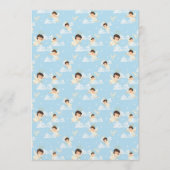 Cute Cartoon Angels And Doves Seamless Pattern 招待状 (正面)