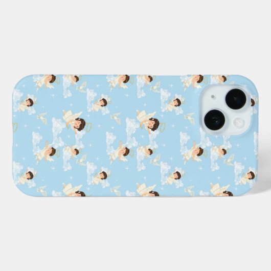 Cute Cartoon Angels And Doves Seamless Pattern Case-Mate iPhoneケース (裏面 (横))