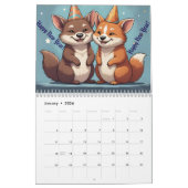 Cute cartoon animals new year 2026 Calendar カレンダー (1月 2026)
