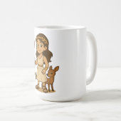 Cute Cartoon Artemis Baby | Greek Goddess コーヒーマグカップ (正面右)