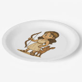 Cute Cartoon Artemis Baby Paper Plates – Greek God ペーパープレート (アングル)