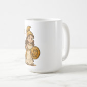Cute Cartoon Athena – Greek Goddess Mythology コーヒーマグカップ (正面右)