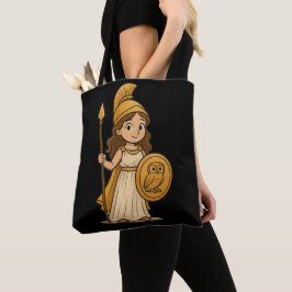 Cute Cartoon Athena – Greek Goddess Mythology トートバッグ