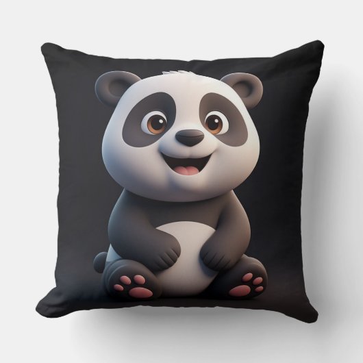 Cute Cartoon Baby Panda クッション (正面)