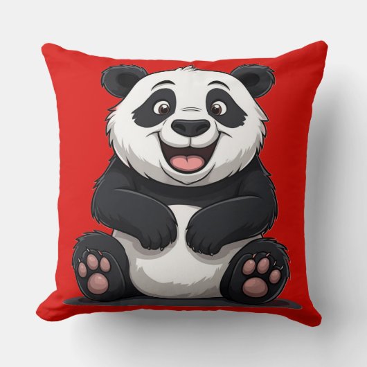 Cute Cartoon Baby Panda クッション (正面)