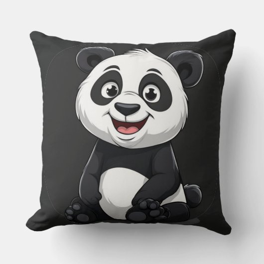 Cute Cartoon Baby Panda クッション (正面)