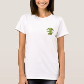 Cute Cartoon Bamboo Character Meditating in Lotus  Tシャツ (正面)