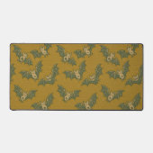 Cute Cartoon Bats Flying Binary Code  デスクマット (正面)