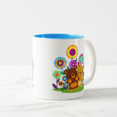 Cute Cartoon Bears' Garden Mug ツートーンマグカップ (正面右)