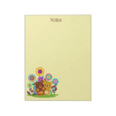 Cute Cartoon Bears' Garden Notepad ノートパッド (回転)