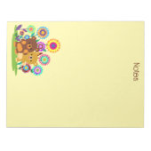 Cute Cartoon Bears' Garden Notepad ノートパッド (正面)