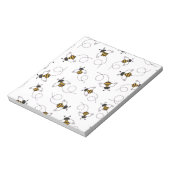 Cute Cartoon Bee Honeybee Seamless Pattern Sticky  ノートパッド (回転)