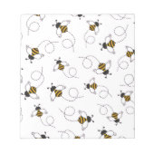 Cute Cartoon Bee Honeybee Seamless Pattern Sticky  ノートパッド (正面)