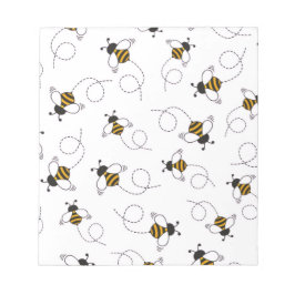 Cute Cartoon Bee Honeybee Seamless Pattern Sticky ノートパッド