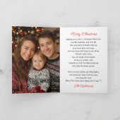 Cute Cartoon Birds Retro Merry Christmas Photo シーズンカード (内部)