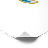 Cute Cartoon Boy and Girl Playing Soccer Together  ポスター (コーナー)