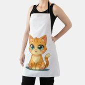 **Cute Cartoon Cat – Adorable Kitty Illustration** エプロン (インサイチュ)