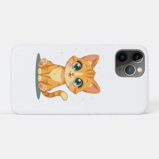 **Cute Cartoon Cat – Adorable Kitty Illustration** Case-Mate iPhoneケース (裏面(横))