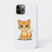 **Cute Cartoon Cat – Adorable Kitty Illustration** Case-Mate iPhoneケース (裏)